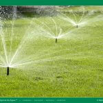 gramado com sistema de irrigação